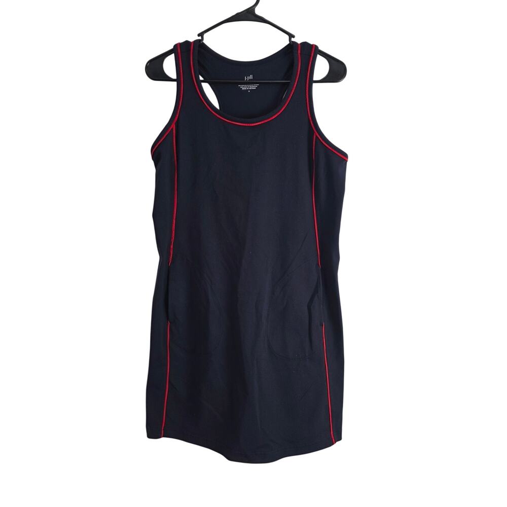 J.Jill Fit‎ Tennis Dress S Womens Blue Racer Back Sleeveless Stretchy Pullover